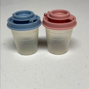 Tupperware mini salt & pepper shakers